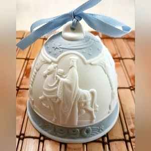 Vintage Lladro Porcelain 1990 Christmas Bell